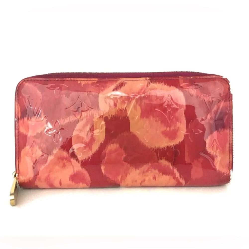 Louis Vuitton Vernis Ikat Flower Patent Leather Zip Around Long Wallet